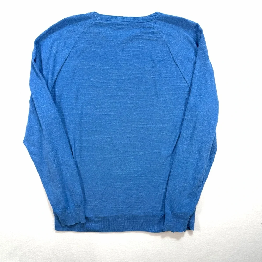 J Crew Men's Crewneck Sweater Shirt Top XL Pullover Blue Cotton Soft Comfy